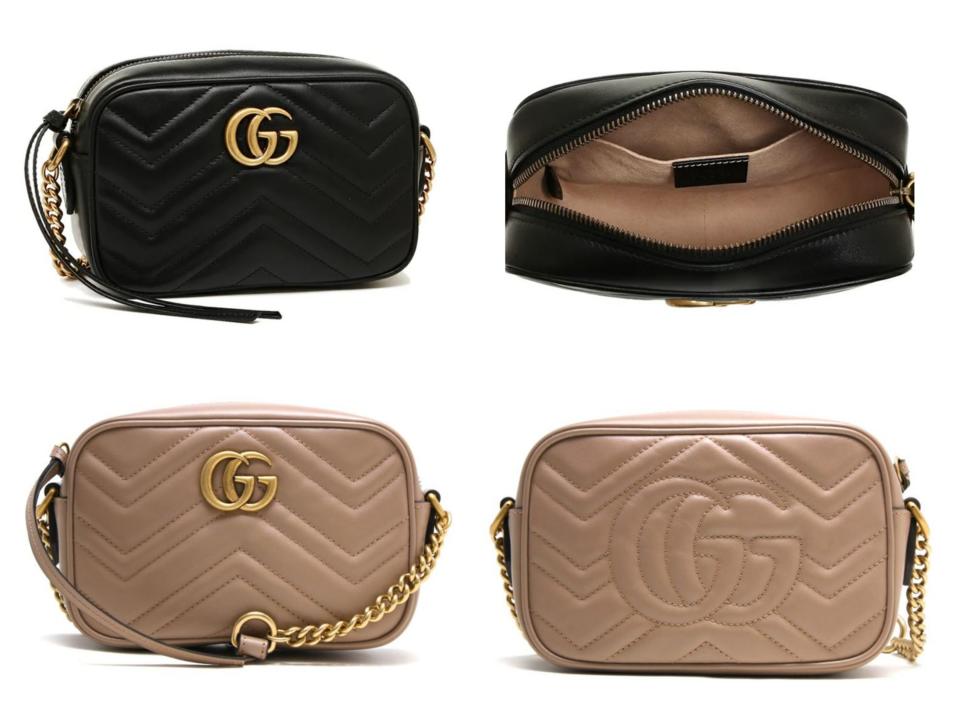 爆賣系精品包5：GUCCI MARMONT 雙G 山形紋牛皮相機包 18CM！GUCCI Marmont系列 18CM，時尚相機包造型，適中輕巧的大小