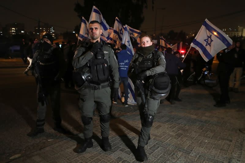 Protest following a stabbing incident in the East Jerusalem neighbourhood of Sheikh Jarrah