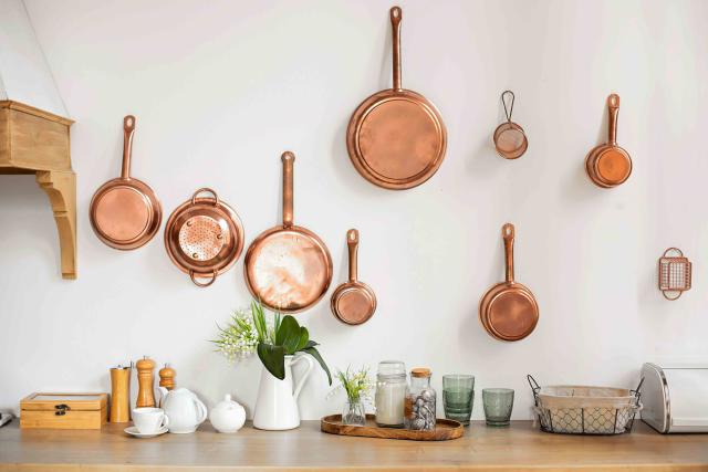 Utensil Stand Hanging On Kitchen Wall High-Res Stock Photo - Getty Images