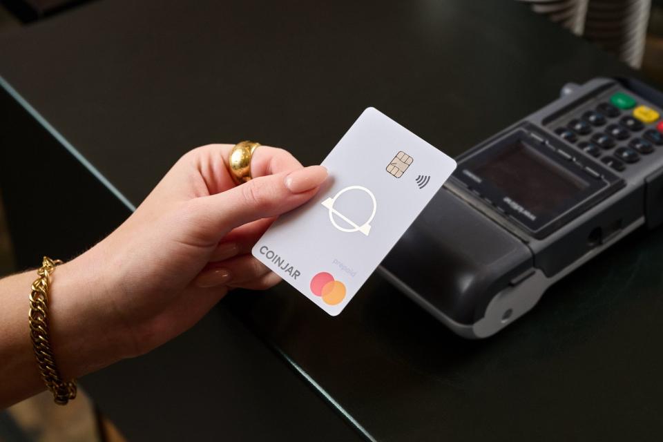 The UK’s first crypto-to-pound debit card. Photo: CoinJar