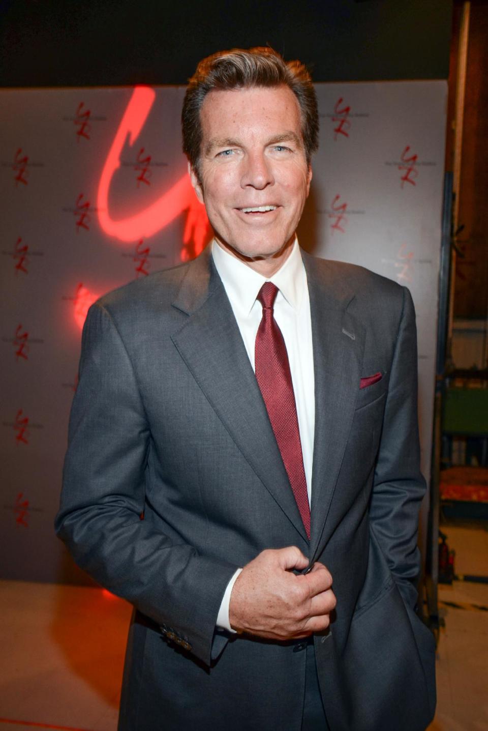 Peter Bergman poses for a photo at "The Young and the Restless" 41st Anniversary, on Tuesday, March 25, 2014, in Los Angeles. (Photo by Tonya Wise/Invision/AP)