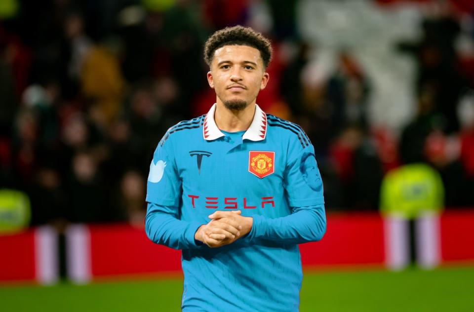 What Jadon Sancho might look like playing for Elon Musk’s Manchester United (ES Composite)
