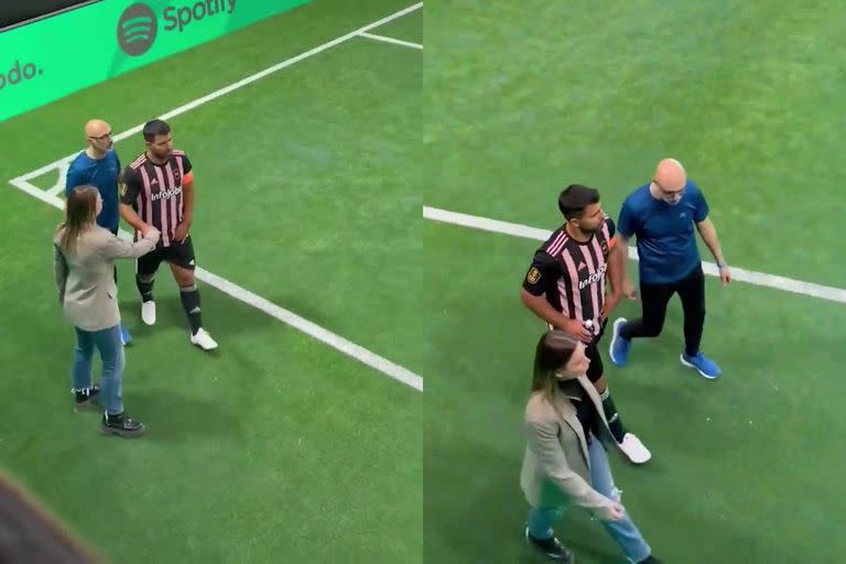 El Kun Agüero se retiró lesionado en la Kings League