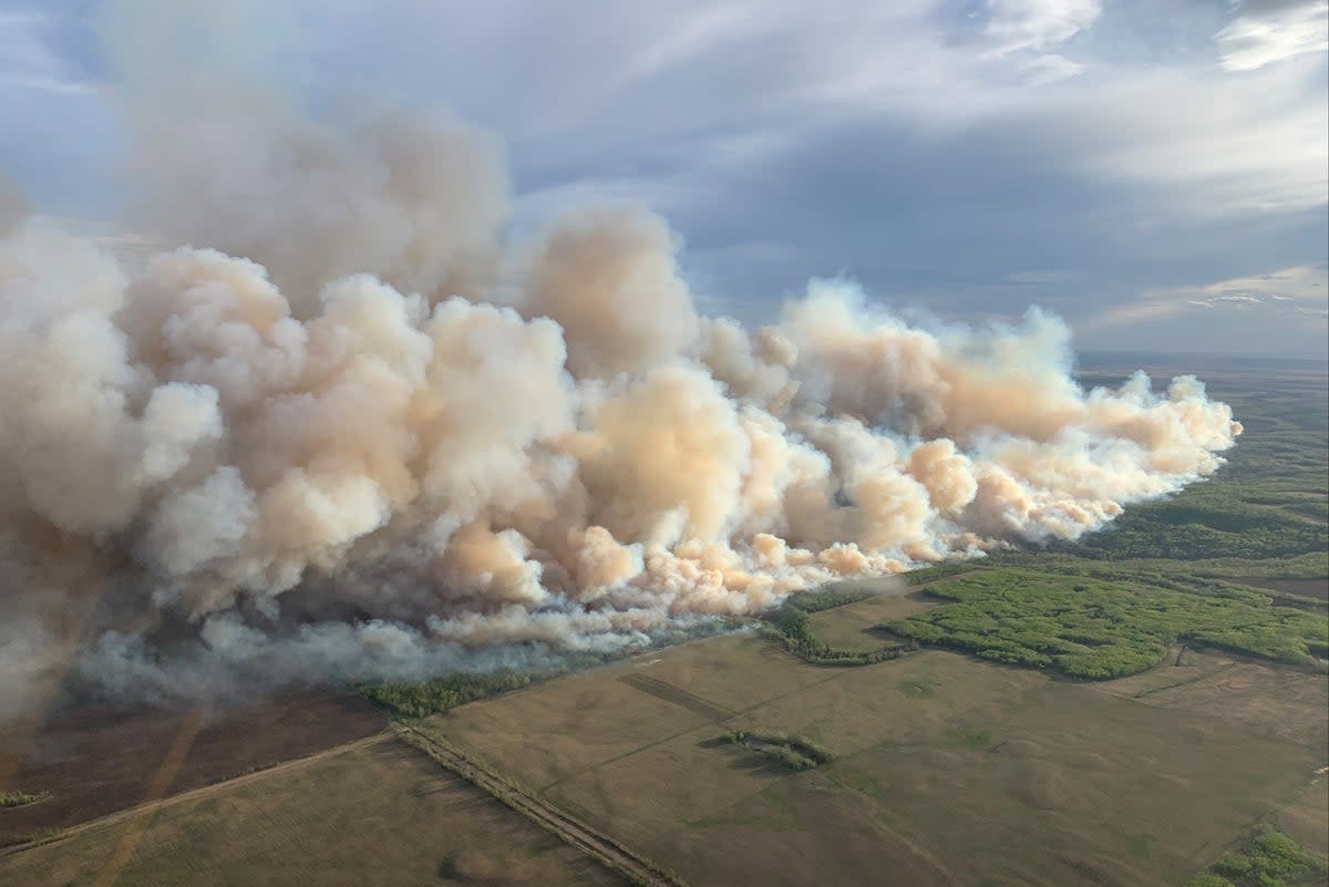 Canada’s first major wildfires of the year have spread to roughly 30 square miles (via REUTERS)