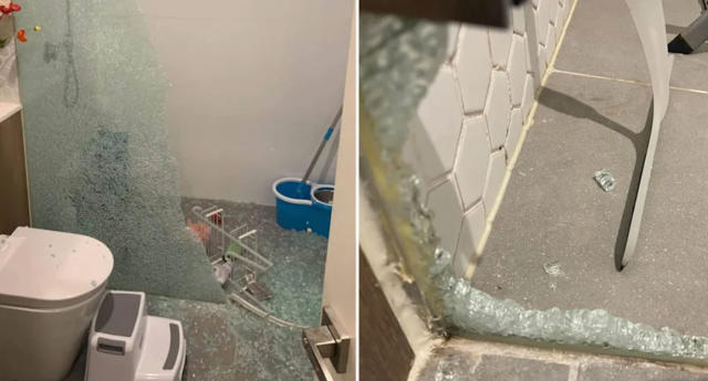 Shower screens are also known to shatter unexpectedly. Source:  Cady Tran 