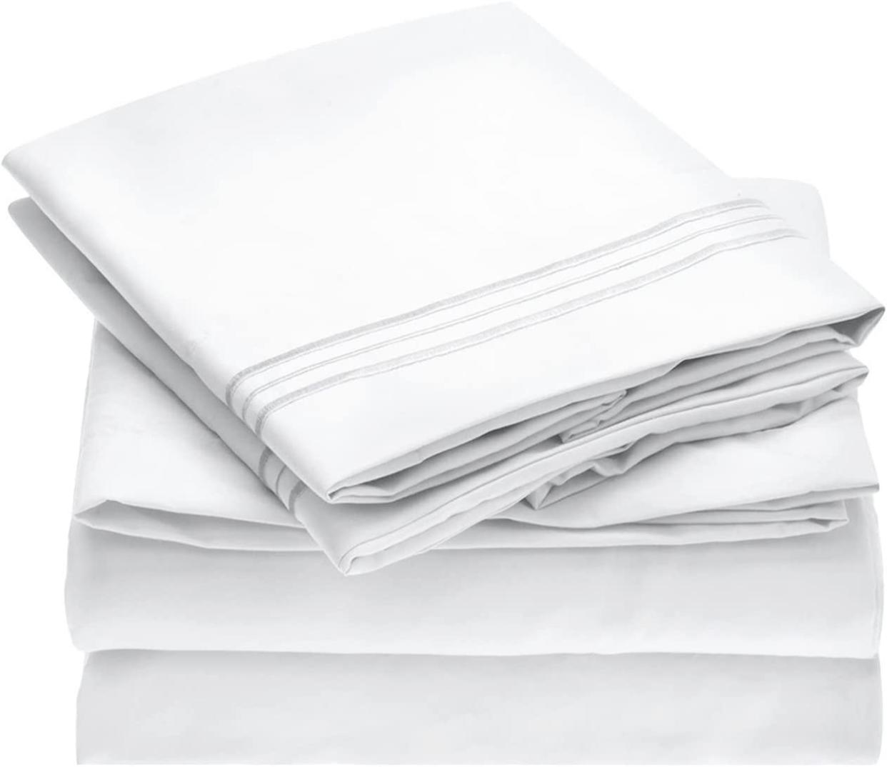  Mellanni King Size Sheet Set - Hotel Luxury 1800 Bedding Sheets & Pillowcases