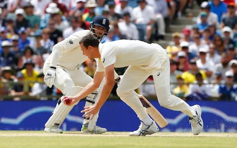 Australia's Josh Hazelwood takes the catch to dismiss Alastair Cook during day four of the Ashes Test match at the WACA Ground, Perth - Credit:  Jason O'Brien/PA Wire