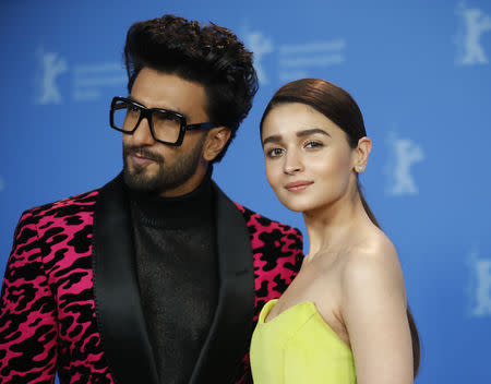 Actors Alia Bhatt and Ranveer Singh pose during a photocall to promote the movie Gully Boy at the 69th Berlinale International Film Festival in Berlin, Germany, February 9, 2019. REUTERS/Hannibal Hanschke