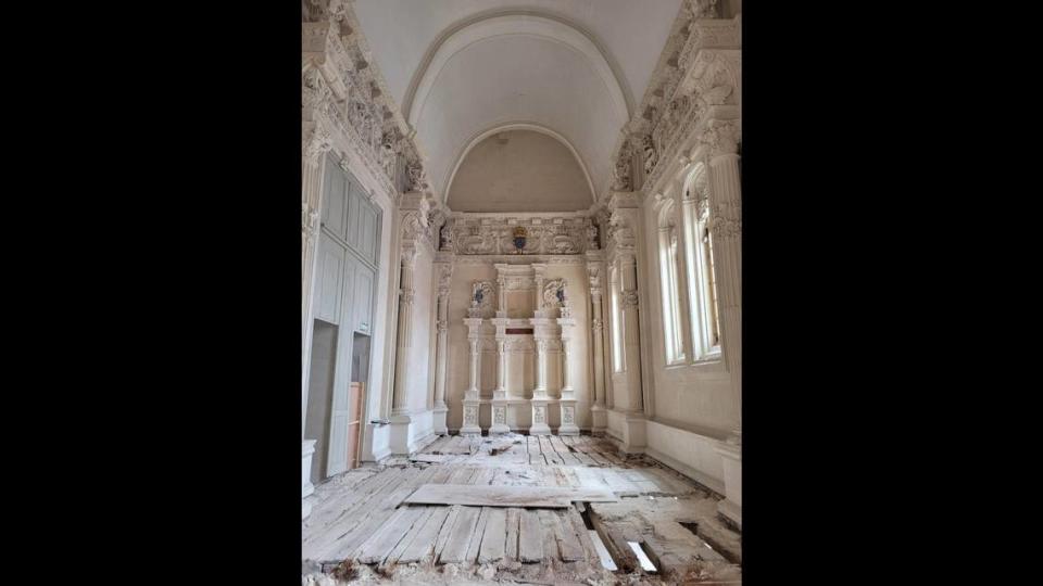 Archaeologists are working to restore the property, including the royal chapel.