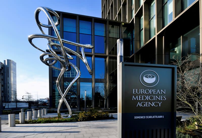 FILE PHOTO: Exterior of European Medicines Agency is seen in Amsterdam