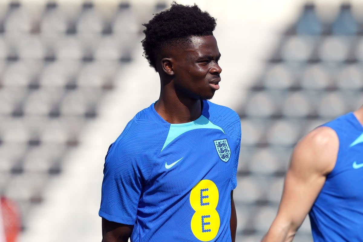 Bukayo Saka has been backed to take a penalty for England by Aaron Ramsdale (Martin Rickett/PA) (PA Wire)