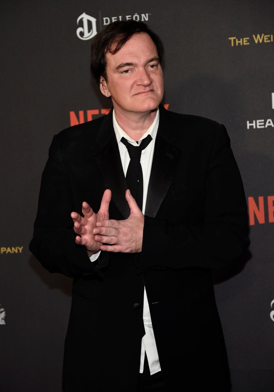 Knoxville-born director Quentin Tarantino arrives at a Golden Globes afterparty on Sunday, Jan. 10, 2016, at the Beverly Hilton Hotel in Beverly Hills, Calif.