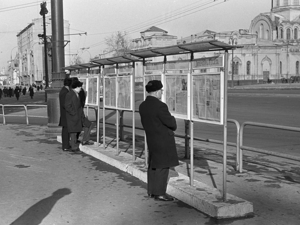 Commuters in Moscow in 1967.