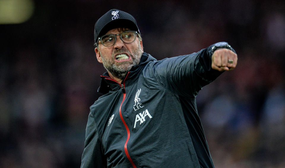 Jurgen Klopp and Liverpool have an extraordinary opportunity to finally end the club's three-decade Premier League title drought. (Getty)