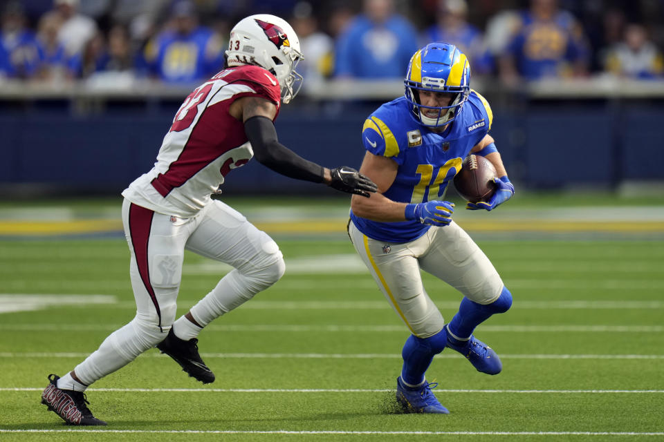 Los Angeles Rams wide receiver Cooper Kupp left Sunday's game with a leg injury. (AP Photo/Jae C. Hong)