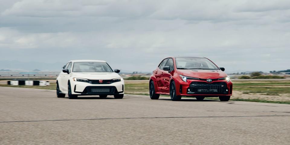 2023 honda civic type r and the toyota 2023 gr corolla