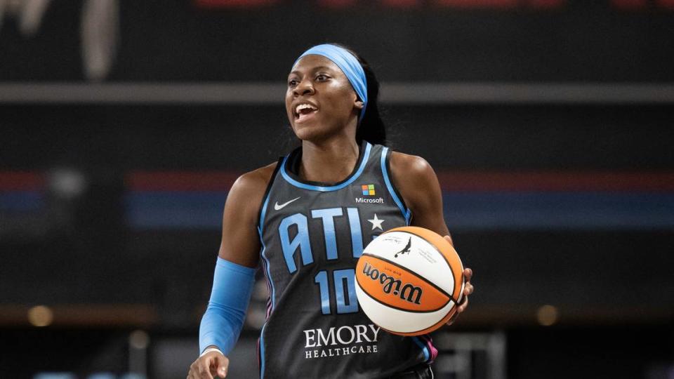 Rhyne Howard is a two-time WNBA All-Star with the Atlanta Dream.