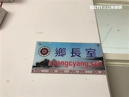 鄉長室寫成「syangcyang seh」，直接用拼音書寫似乎沒有達到翻譯的效果。（圖／臉書粉絲專頁「蘭嶼大曉事」提供）