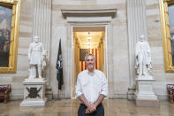 AP Reporter Alan Fram poses for a portrait, Tuesday, Aug. 23, 2022, in the rotunda of the Capitol in Washington. (AP Photo/Jacquelyn Martin)