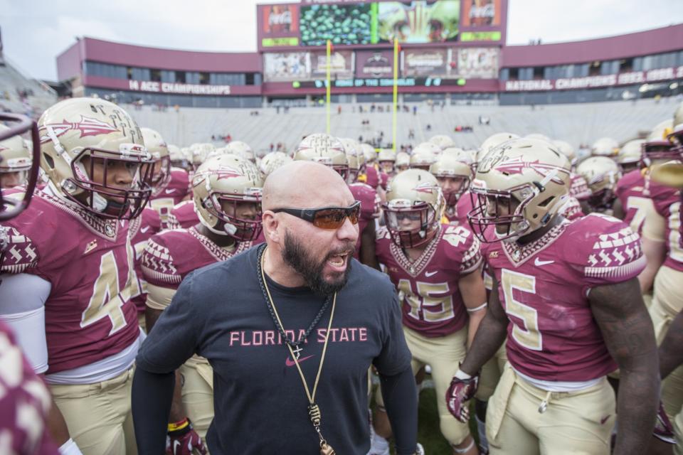 Florida State strength and conditioning coach Vic Viloria. (AP Photo/Mark Wallheiser)