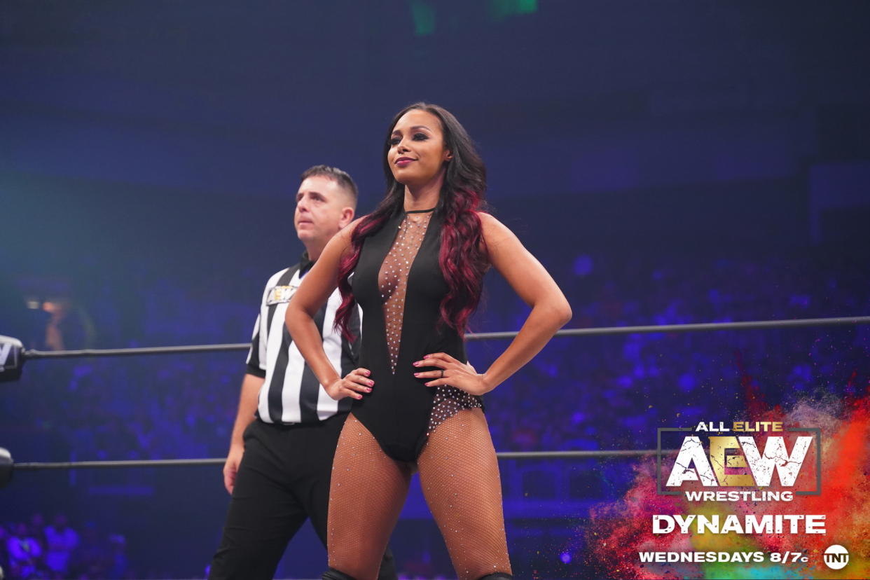 Brandi Rhodes is seen prior to competing on an episode of All Elite Wrestling's "Dynamite" show. (Photo courtesy of All Elite Wrestling)