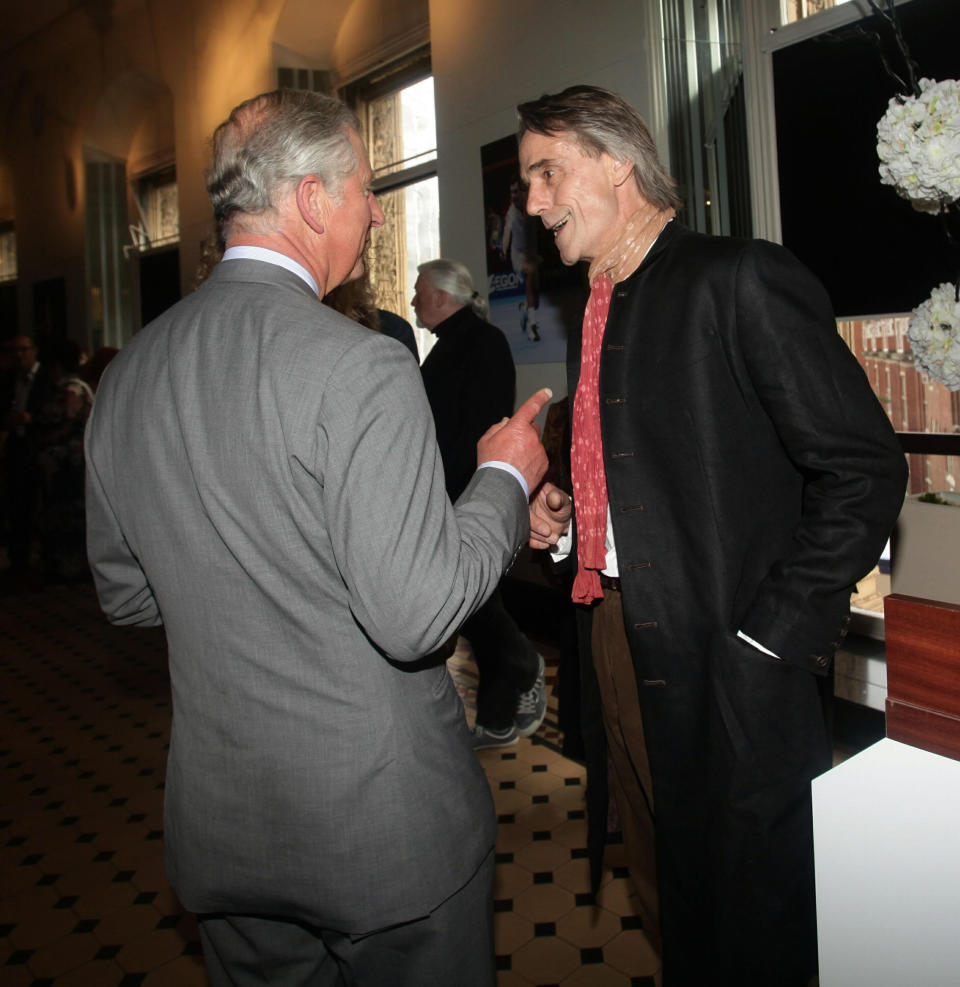 Charles's long friendship with Jeremy Irons