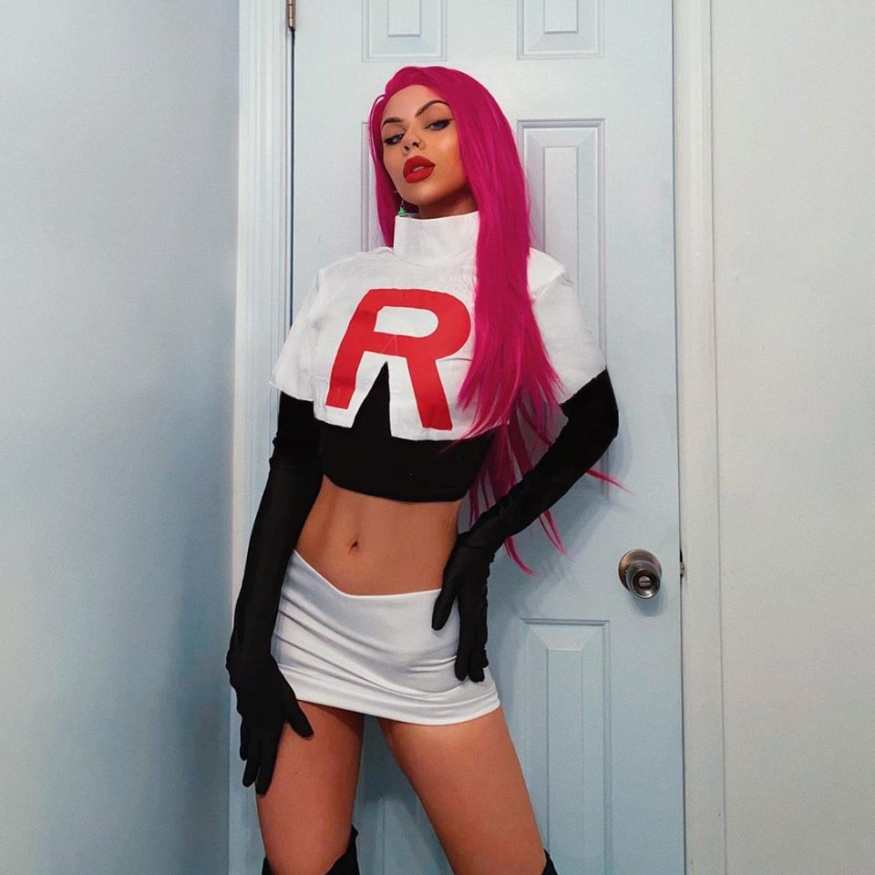 Cosplaying as Jessie of Team Rocket from Pokémon