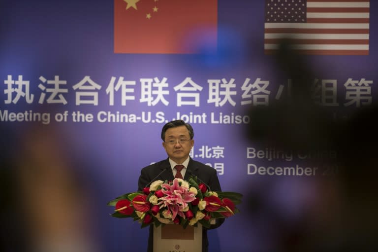 El enviado especial de China para el cambio climático, Liu Zhenmin, el 3 de diciembre de 2014 en la embajada de EEUU en Pekín (Fred Dufour)