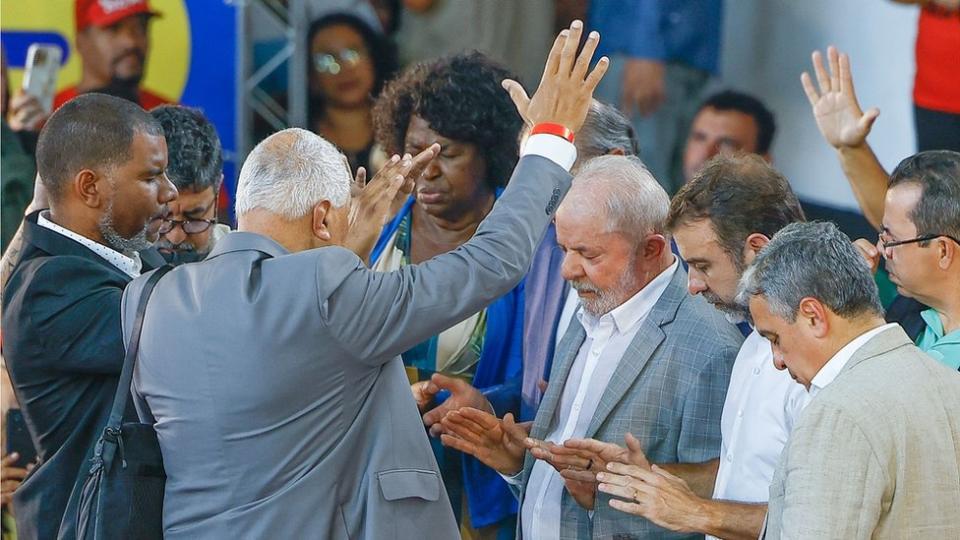 El expresidente Lula en un encuentro con evangélicos en Río de Janeiro en septiembre de 2022