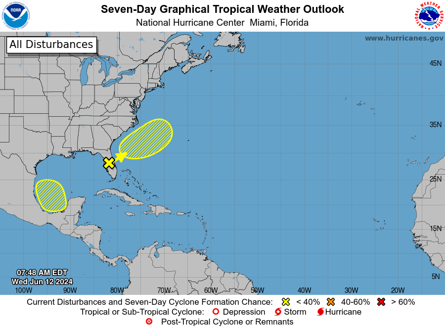 Tropical conditions 8 a.m. June 12, 2024.