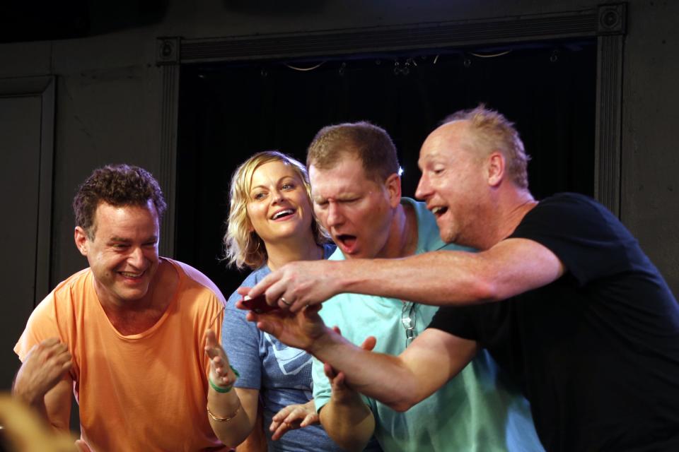 Matt Besser, Amy Poehler, Ian Roberts, and Matt Walsh