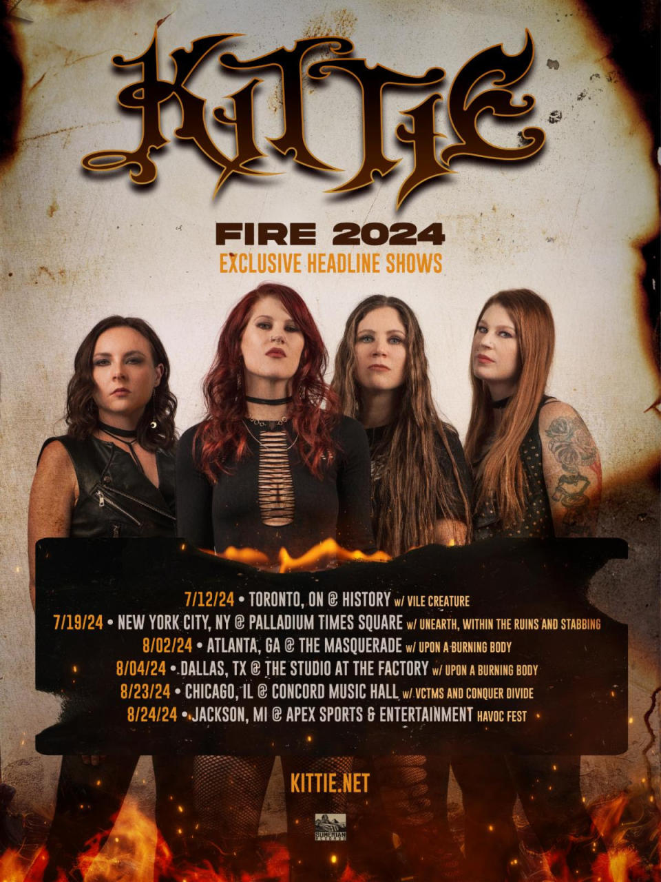 kittie 2024 tour admat