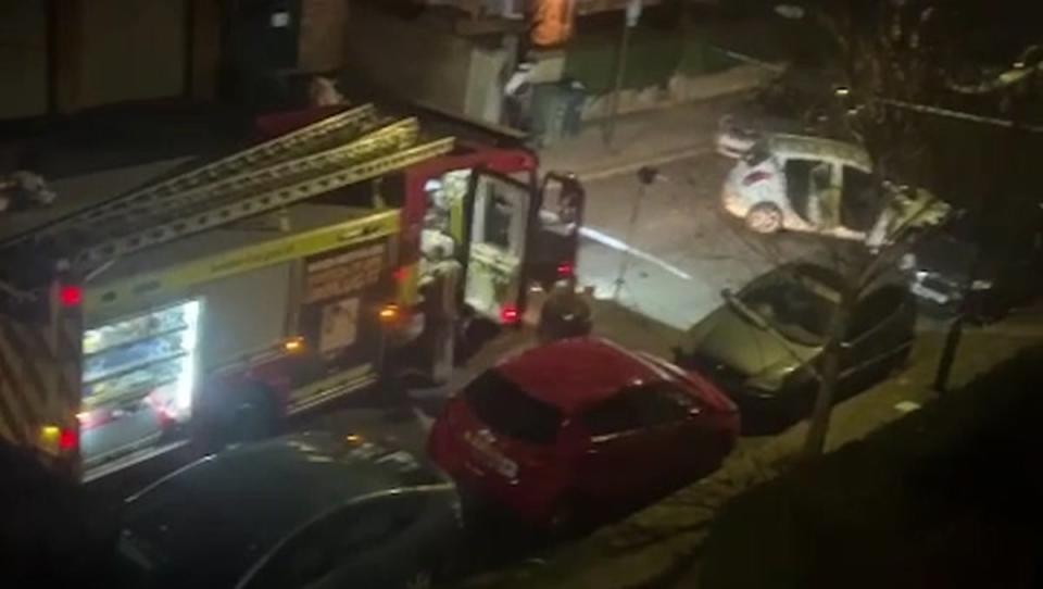 Emergency responders at the scene of the attack in Clapham, south London (Mohamed Ilyas)