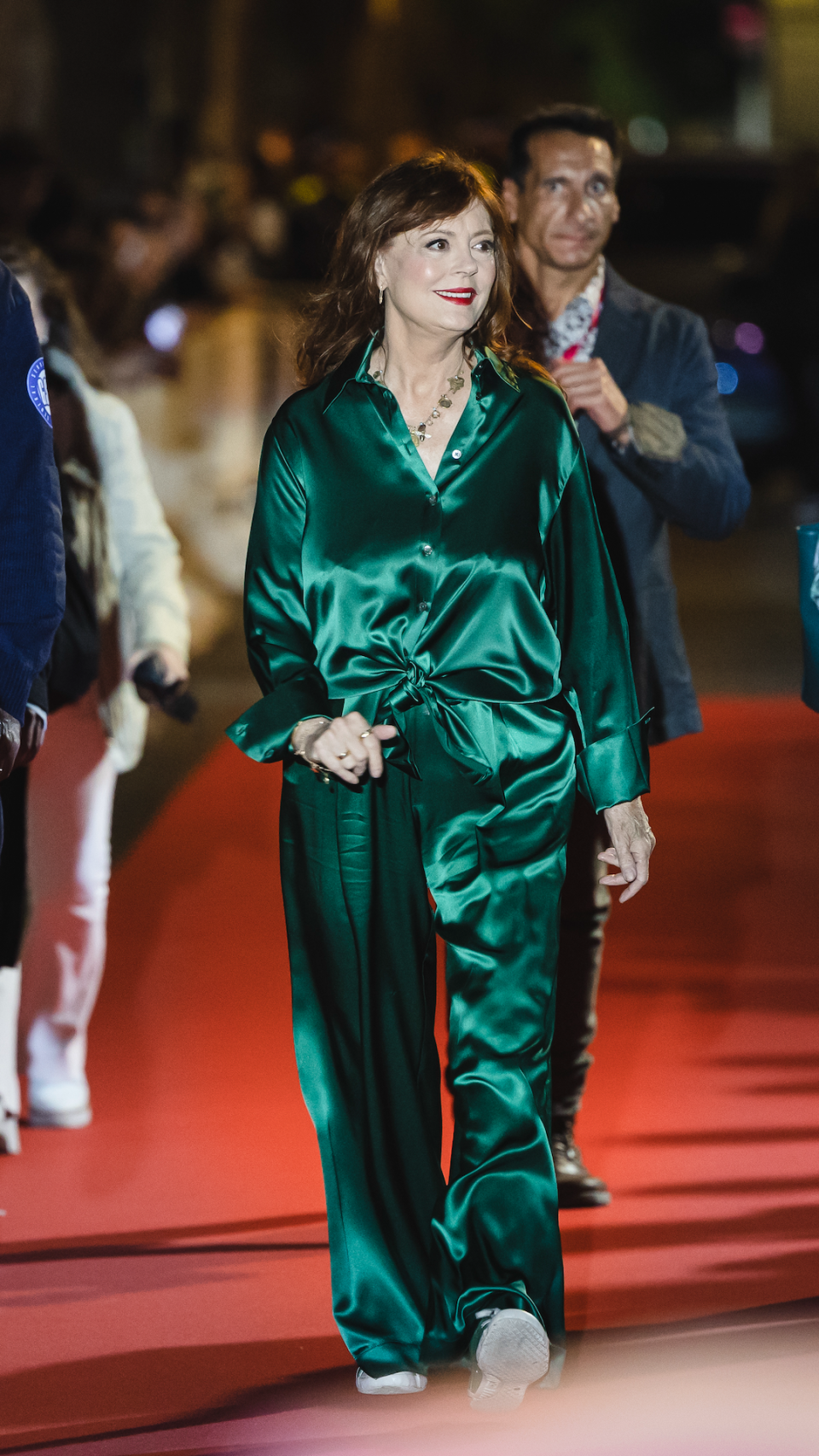 The emerald green jumpsuit