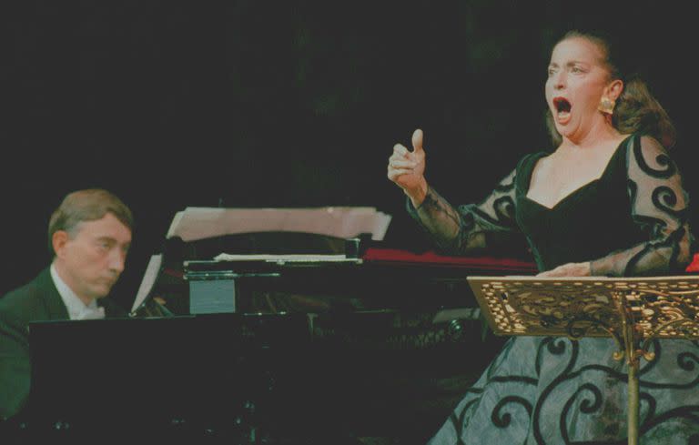 Teresa Berganza, en el Teatro Colón, durante su visita en 1996