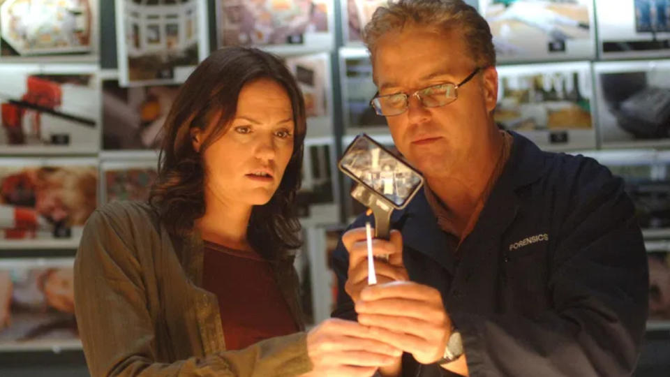 Jorja Fox and William Petersen on CSI