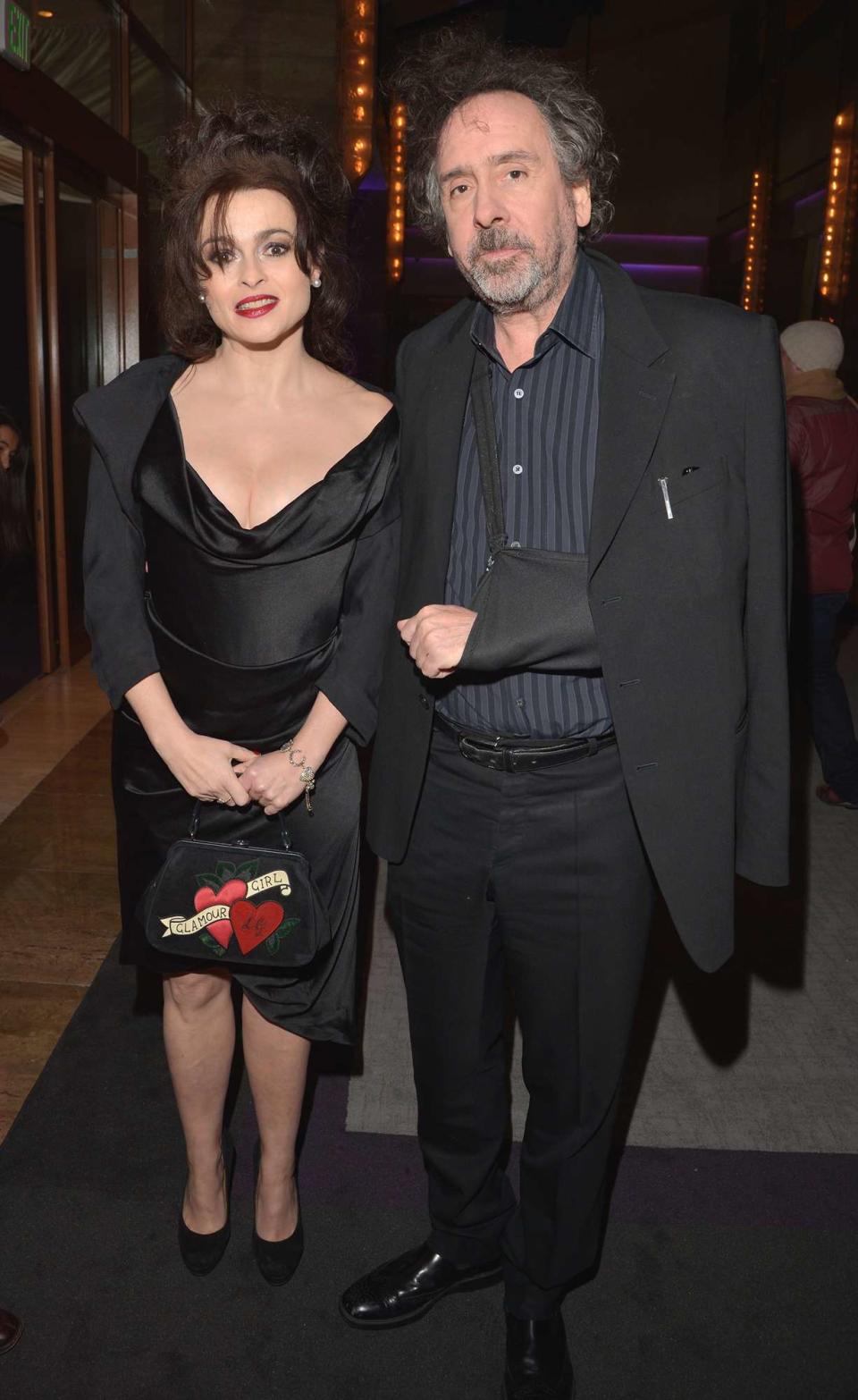 Helena Bonham Carter and director Tim Burton arrive at the 38th Annual Los Angeles Film Critics Association Awards at InterContinental Hotel on January 12, 2013 in Century City, California