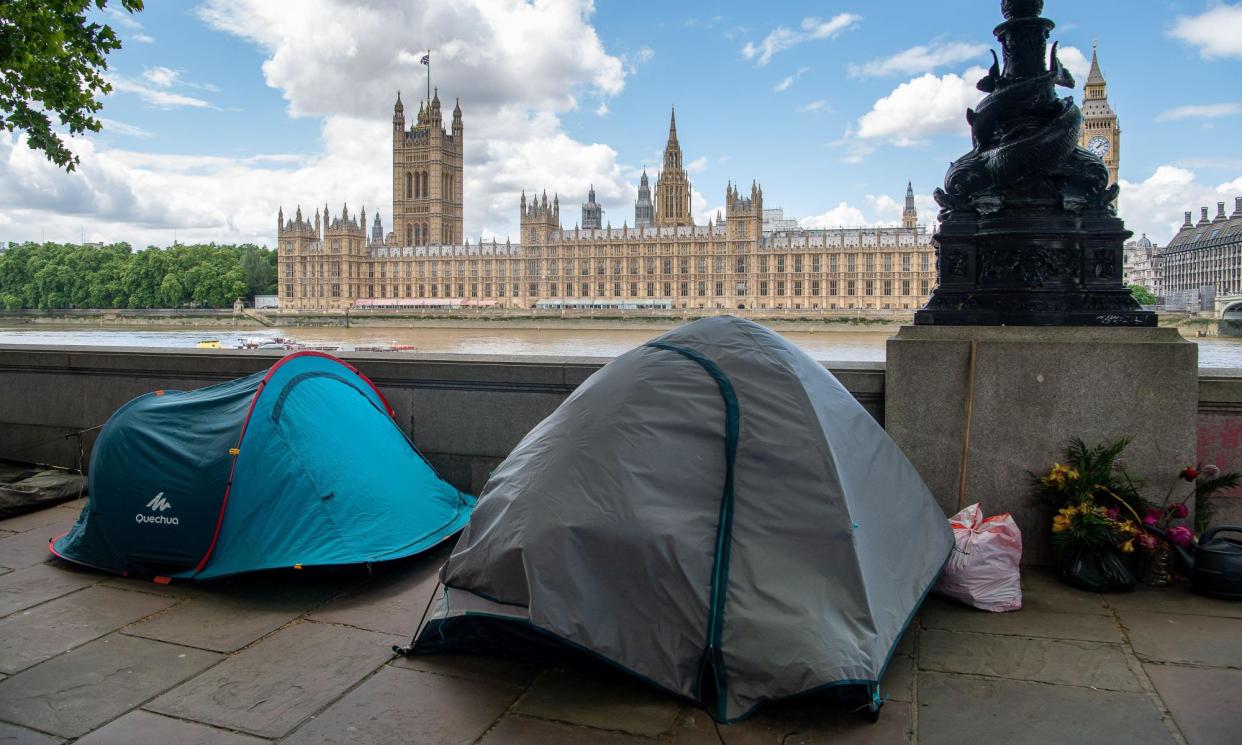 <span>City hall’s rough sleeping budget has gone up from £8.45m in 2016 to £36.3m in 2023.</span><span>Photograph: Maureen McLean/Alamy</span>