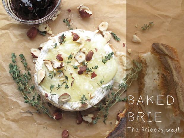 <strong>Get the <a href="http://blog.justinablakeney.com/2012/05/mangiona-with-caitlin-levin-7-baked.html">Baked Brie With Hazelnuts And Thyme recipe</a> by Justina Blakeney</strong>