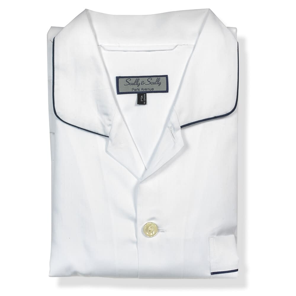 <p><a href="https://www.scullyandscully.com/mens-white-soft-cotton-satin-pajamas" rel="nofollow noopener" target="_blank" data-ylk="slk:Shop Now;elm:context_link;itc:0;sec:content-canvas" class="link rapid-noclick-resp">Shop Now</a></p><p>Men's White Soft Cotton Satin Pajamas</p><p>scullyandscully.com</p><p>$225.00</p>