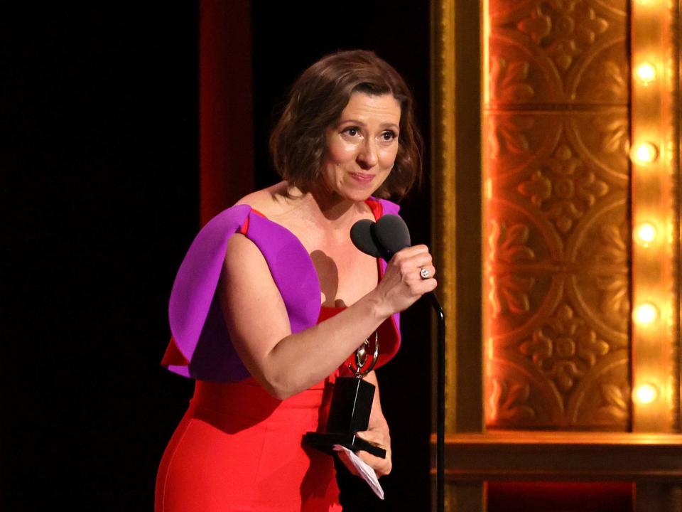 Miriam Silverman accepts the award for Best Featured Actress in a Play (Getty Images for Tony Awards Pro)