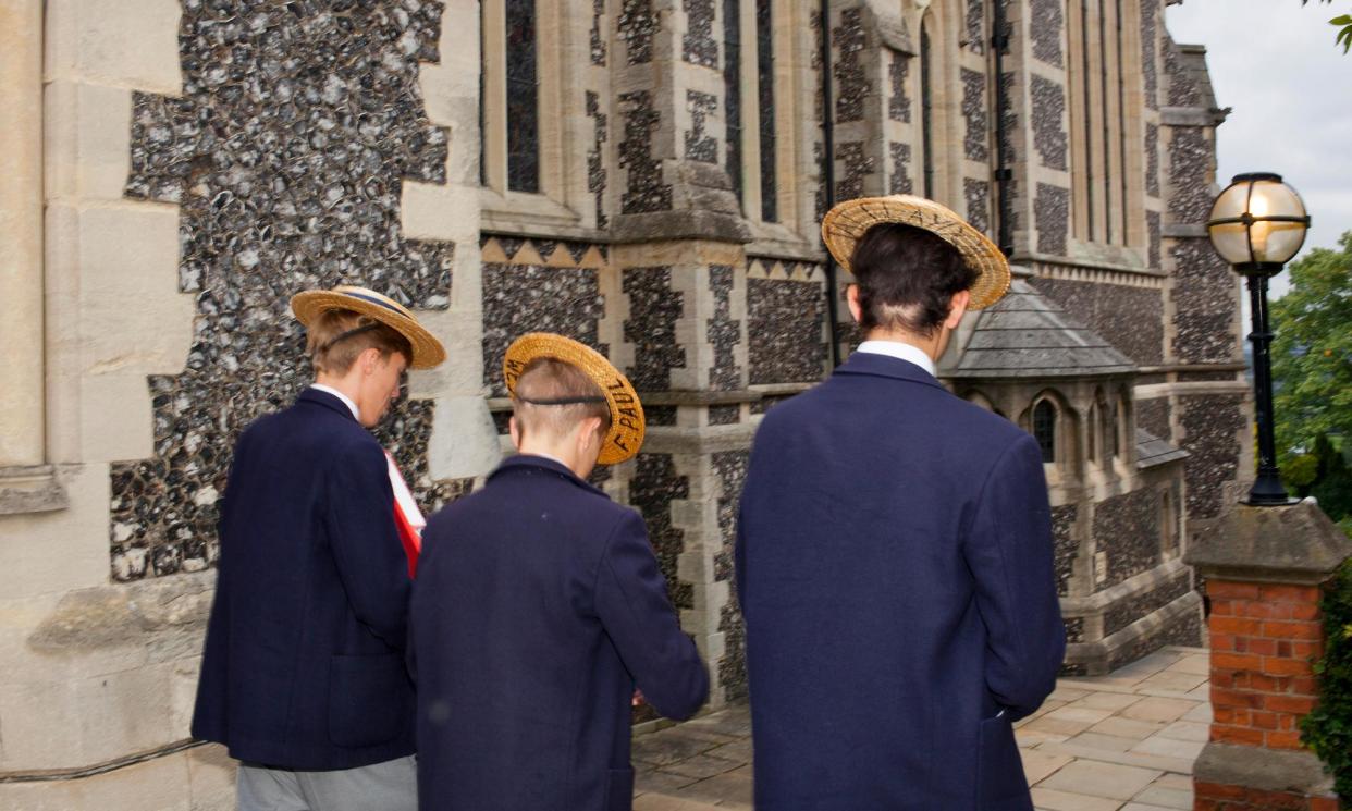 <span>Pupils at Harrow school.</span><span>Photograph: Peter Dench/Getty Images</span>