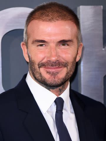 <p>Karwai Tang/WireImage</p> David Beckham at the 'Beckham' UK Premiere in 2023.