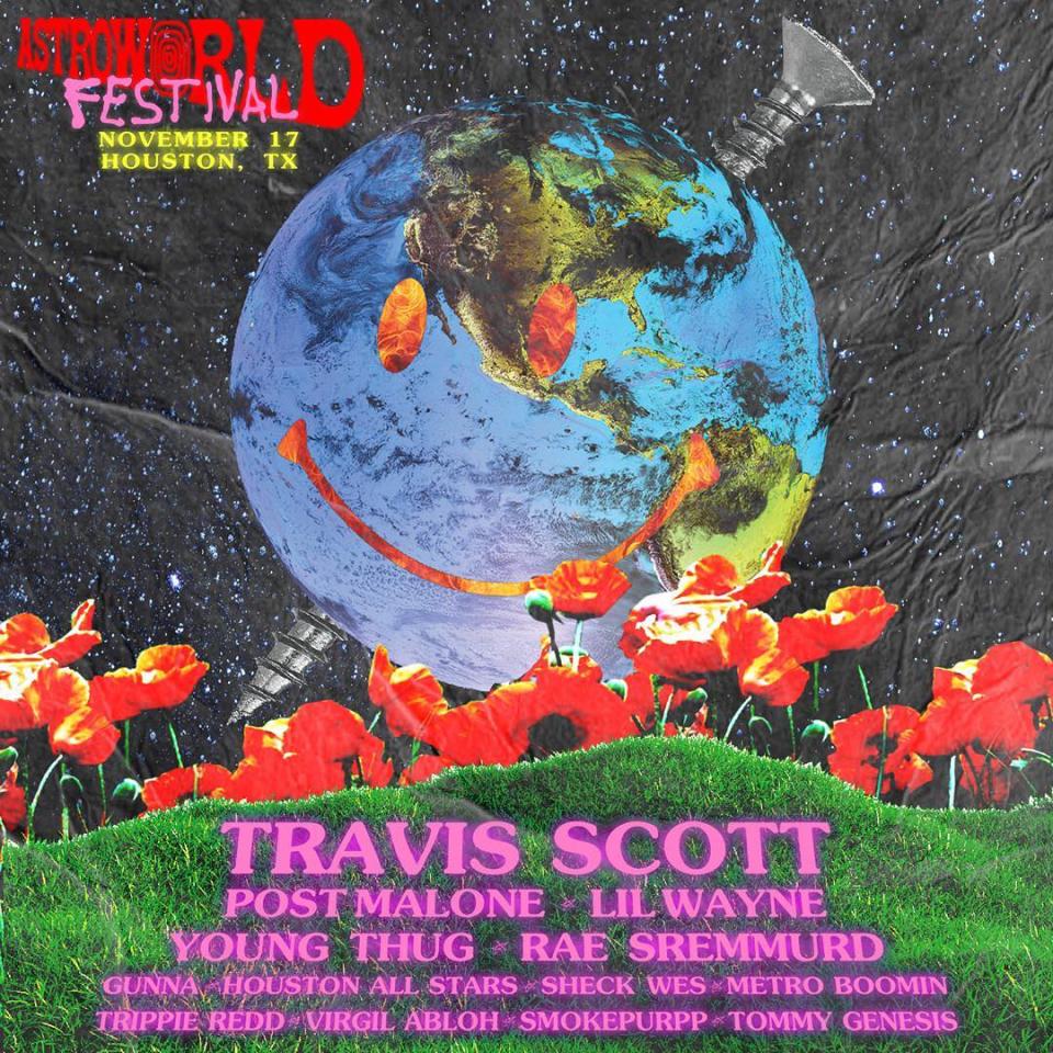 Scott will be joined by Post Malone, Lil Wayne, Rae Sremmurd, Young Thug, and more.