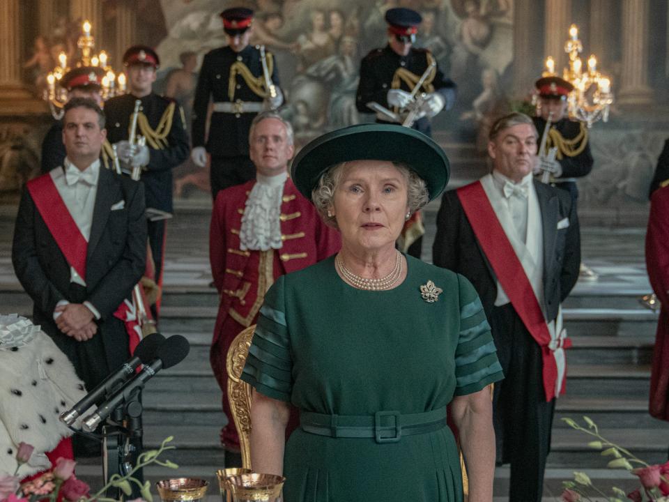 Imelda Staunton as Queen Elizabeth II in season five of 'The Crown'.