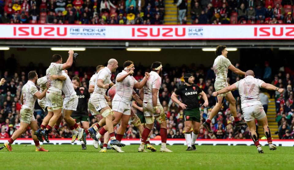 Georgia beat Wales in Cardiff last year (Reuters)