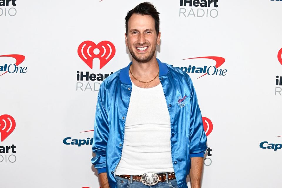 Russell Dickerson attends the 2021 iHeartRadio Music Festival on September 17, 2021 at T-Mobile Arena in Las Vegas, Nevada.