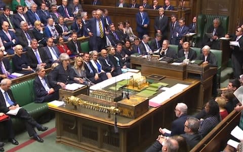 Theresa May addresses the House of Commons - Credit: PA