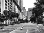 <p>A pedestrian sign is blown sideways as strong winds sweeps through downtown Miami ahead of the arrival of Hurricane Irma. (Photo: Holly Bailey/Yahoo News) </p>