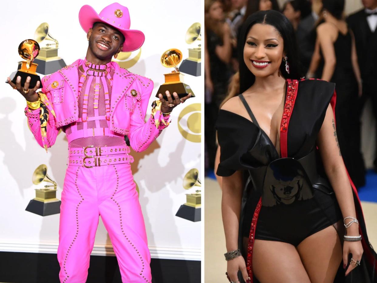 Lil Nas X is a two-time Grammys winner, while Nicki Minaj has yet to win her first (a Barb injustice).